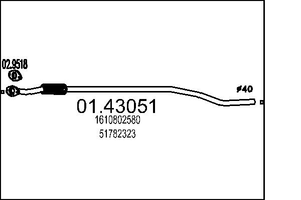 Exhaust Pipe - 01.43051 MTS