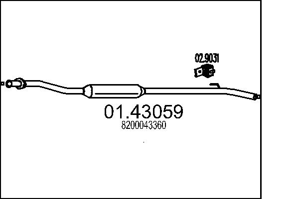 Tubo gas scarico - 01.43059 MTS