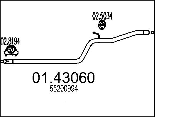 išleidimo kolektorius - 01.43060 MTS
