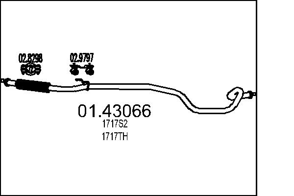 Tubo gas scarico - 01.43066 MTS