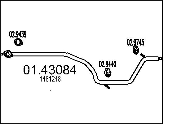 Exhaust Pipe - 01.43084 MTS