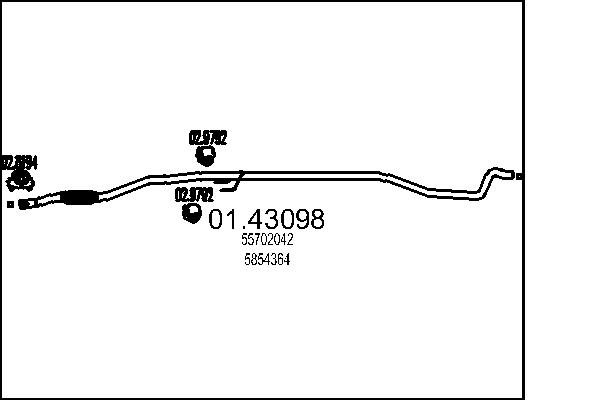 Exhaust Pipe - 01.43098 MTS