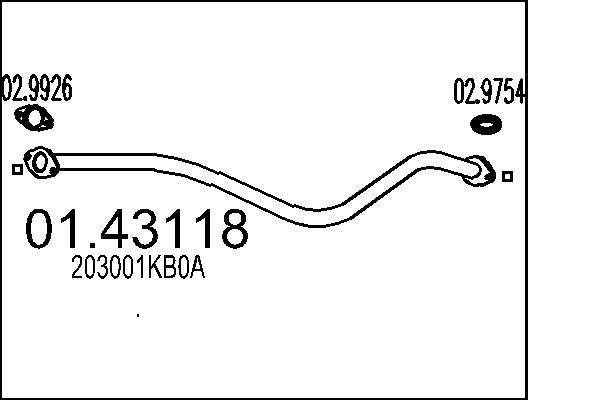 Exhaust Pipe - 01.43118 MTS