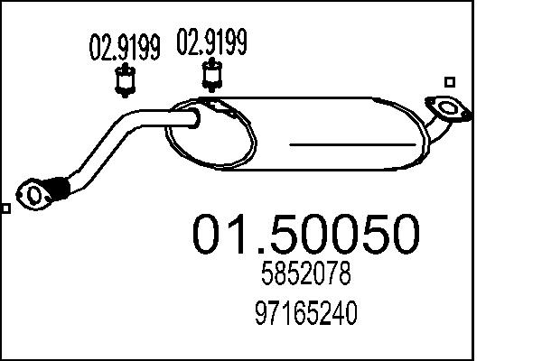 Middle Silencer - 01.50050 MTS