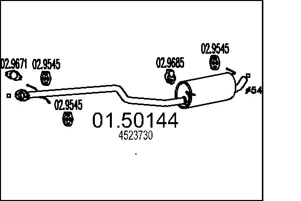 Middle Silencer - 01.50144 MTS