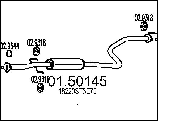 Middle Silencer - 01.50145 MTS