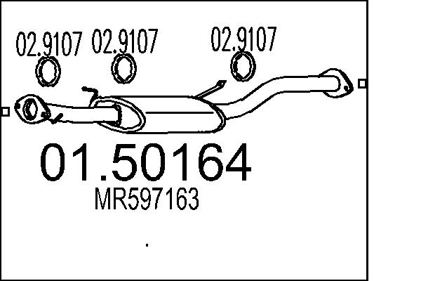 Middle Silencer - 01.50164 MTS