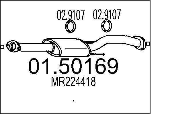 Middle Silencer - 01.50169 MTS