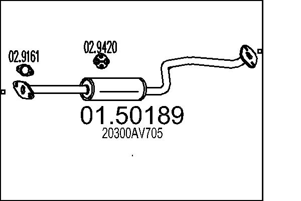 Middle Silencer - 01.50189 MTS