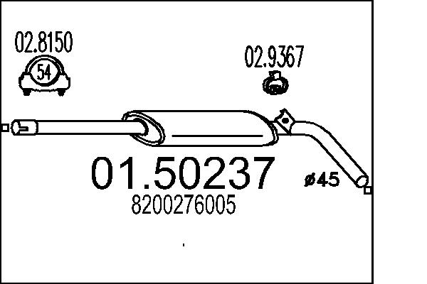 Middle Silencer - 01.50237 MTS