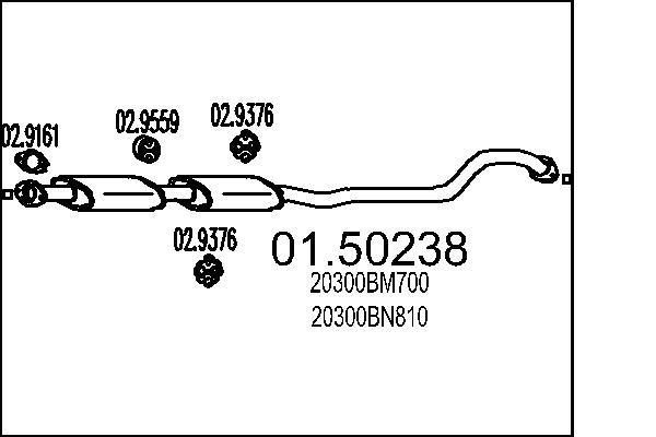 Silenziatore centrale - 01.50238 MTS