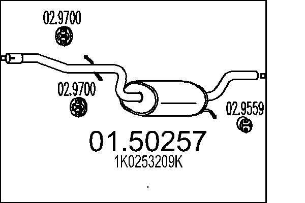 Middle Silencer - 01.50257 MTS