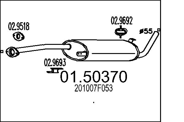 Middle Silencer - 01.50370 MTS