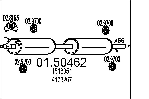 Middle Silencer - 01.50462 MTS