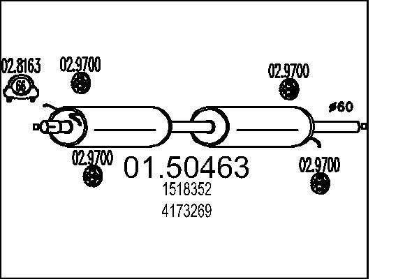 Middle Silencer - 01.50463 MTS
