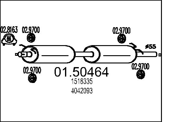 Middle Silencer - 01.50464 MTS