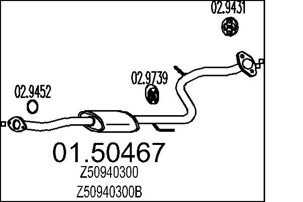 Middle Silencer - 01.50467 MTS