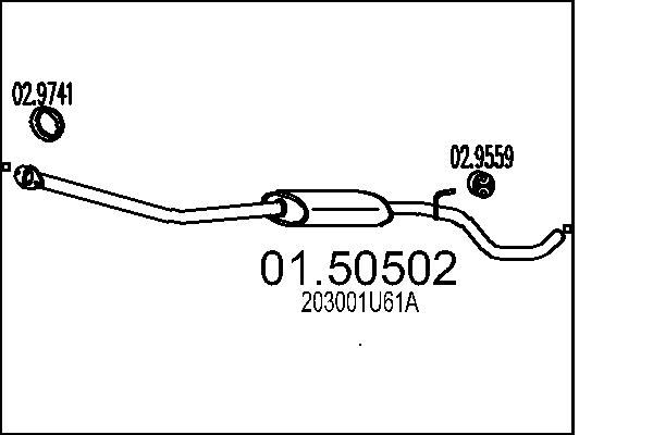 Middle Silencer - 01.50502 MTS