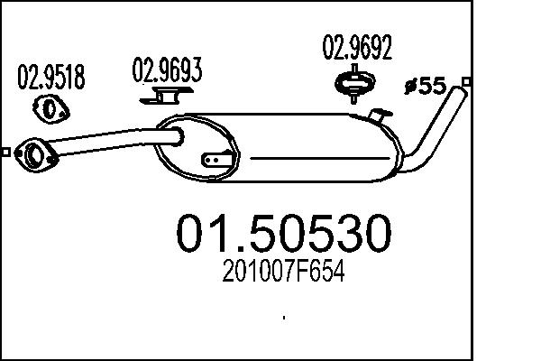 Middle Silencer - 01.50530 MTS