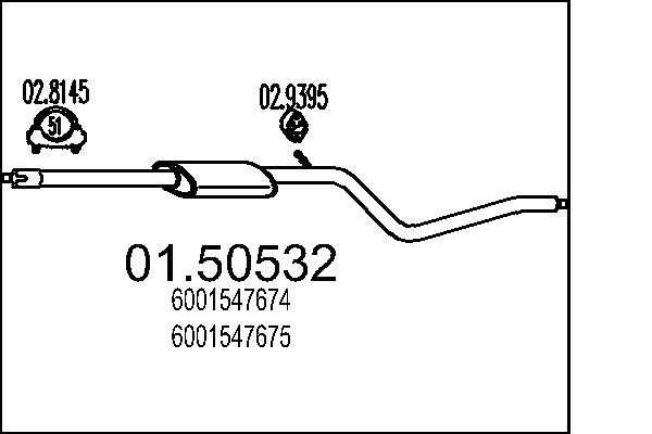 Middle Silencer - 01.50532 MTS