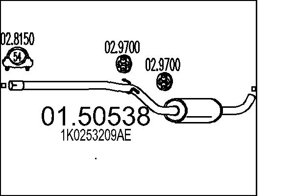 Middle Silencer - 01.50538 MTS
