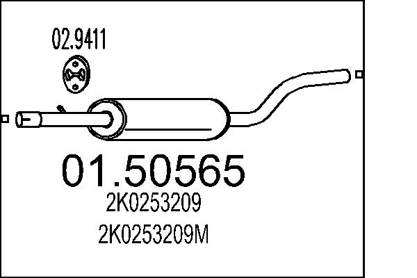 Middle Silencer - 01.50565 MTS