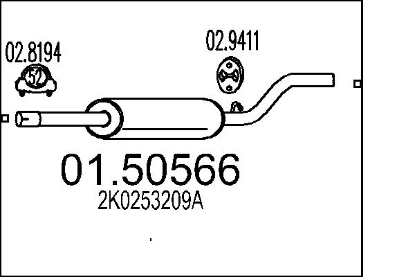 Middle Silencer - 01.50566 MTS