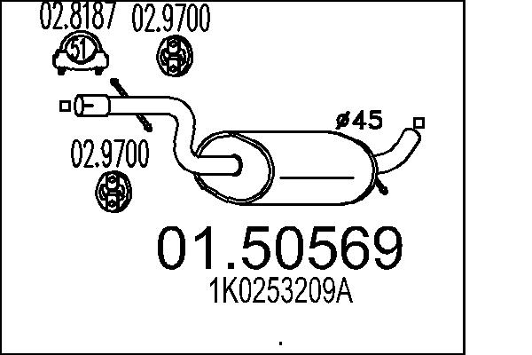 Middle Silencer - 01.50569 MTS
