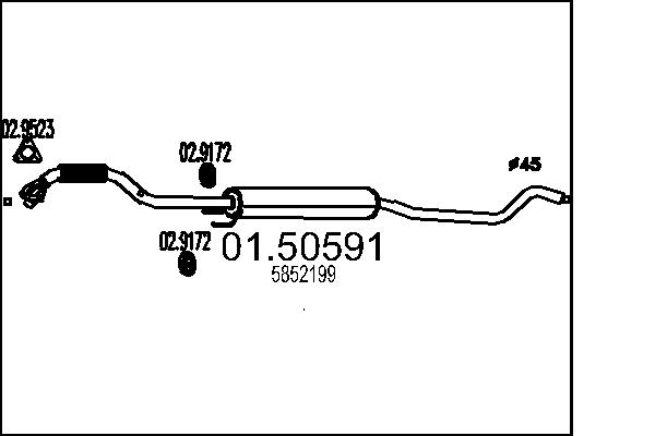 Middle Silencer - 01.50591 MTS