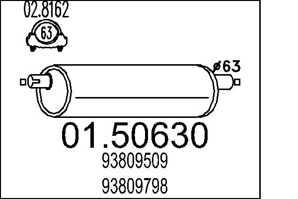 Middle Silencer - 01.50630 MTS