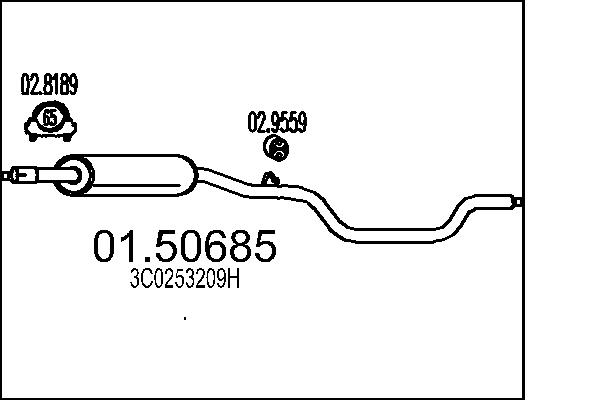 Silenziatore centrale - 01.50685 MTS