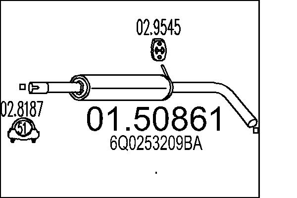 Middle Silencer - 01.50861 MTS