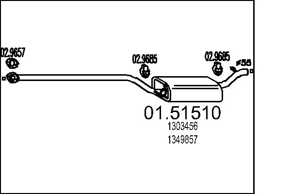Middle Silencer - 01.51510 MTS