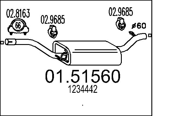 Middle Silencer - 01.51560 MTS