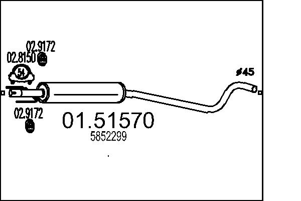 Middle Silencer - 01.51570 MTS