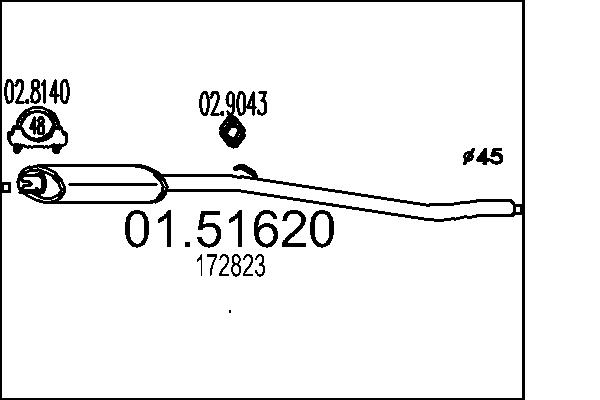 Middle Silencer - 01.51620 MTS