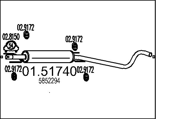 Middle Silencer - 01.51740 MTS