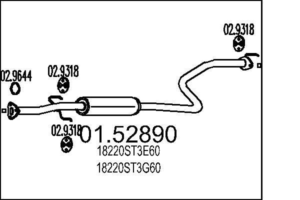 Middle Silencer - 01.52890 MTS