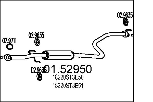 Middle Silencer - 01.52950 MTS