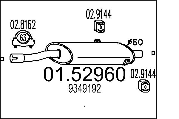 Middle Silencer - 01.52960 MTS