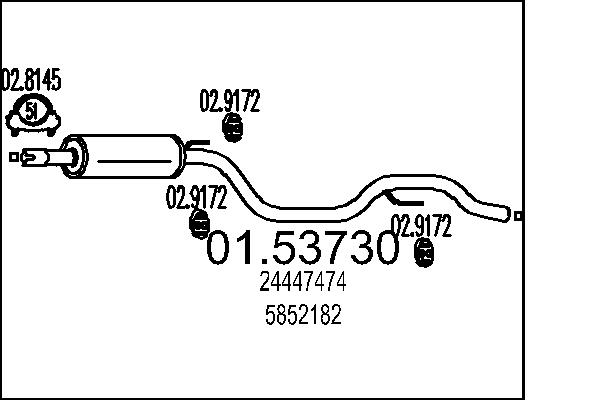 Middle Silencer - 01.53730 MTS