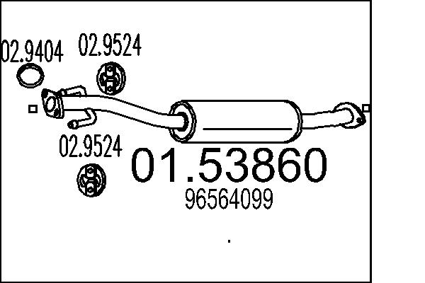 Middle Silencer - 01.53860 MTS