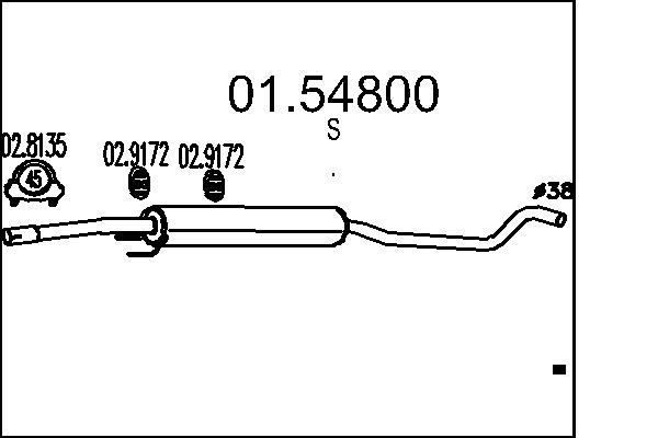 Silenziatore centrale - 01.54800 MTS