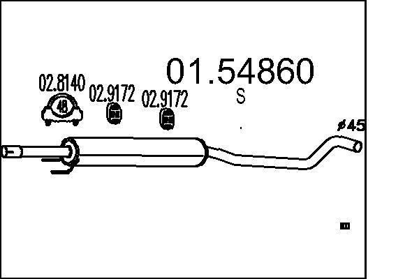Silenziatore centrale - 01.54860 MTS