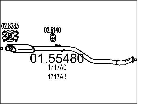Silenziatore centrale - 01.55480 MTS