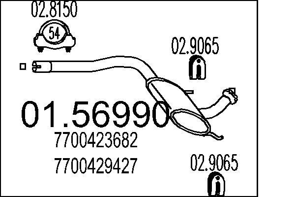 Middle Silencer - 01.56990 MTS