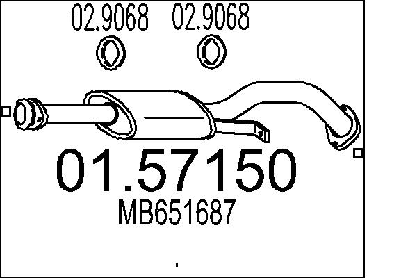 Middle Silencer - 01.57150 MTS