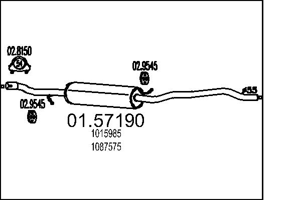 Middle Silencer - 01.57190 MTS