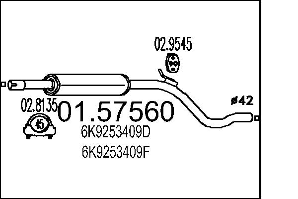 Middle Silencer - 01.57560 MTS