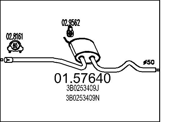 Middle Silencer - 01.57640 MTS